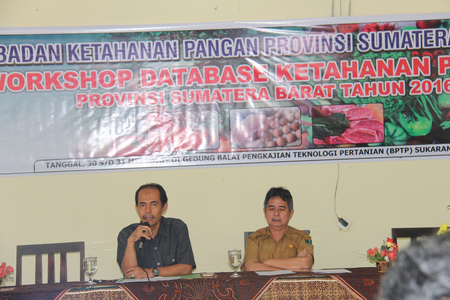 WORKSHOP DATABASE KETAHANAN PANGAN TINGKAT PROVINSI SUMATERA BARAT TAHUN 2016