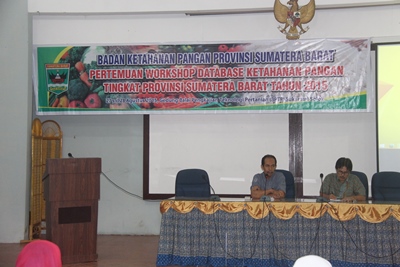 WORKSHOP DATABASE KETAHANAN PANGAN TINGKAT PROVINSI SUMATERA BARAT TAHUN 2015