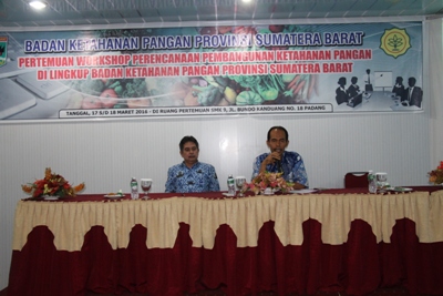 WORKSHOP PERENCANAAN PEMBANGUNAN KETAHANAN PANGAN LINGKUP BKP SUMBAR